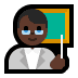 👨🏿‍🏫 man teacher: dark skin tone display on Windows